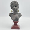 French 19th  Bronze Bust Of A Lady By Emmanuel Villanis