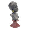 French 19th  Bronze Bust Of A Lady By Emmanuel Villanis