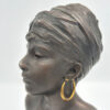 French 19th  Bronze Bust Of A Lady By Emmanuel Villanis