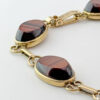 9ct Gold Red Tigers Eye Link Bracelet