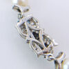 18ct White Gold Sapphire & Diamond Clasp Pearl Necklace