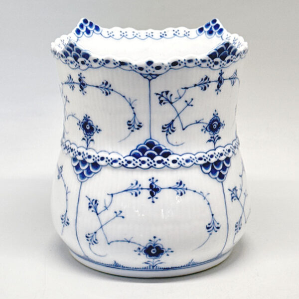 Rare Royal Copenhagen Blue Fluted Half Lace Vase Model 627 C1900