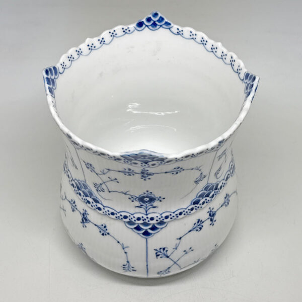 Rare Royal Copenhagen Blue Fluted Half Lace Vase Model 627 C1900