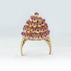 14ct Gold Ruby Cluster Cocktail Ring