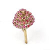 14ct Gold Ruby Cluster Cocktail Ring