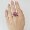14ct Gold Ruby Cluster Cocktail Ring