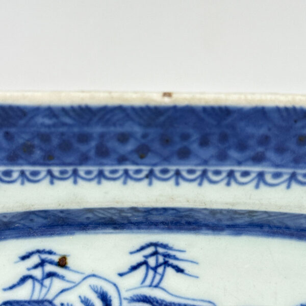 Chinese Blue and White Willow Pattern Nankeen Platter C1780