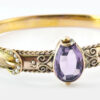 Victorian-Style-Bangle-Set-With-Horse-Shoe-Amethyst-and-Seed-Pearl-9ct-C1936-3 Victorian Style Bangle Set With Horse Shoe Amethyst and Seed Pearl 9ct C1936