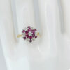18ct Gold  Ruby And Diamond Cluster Ring
