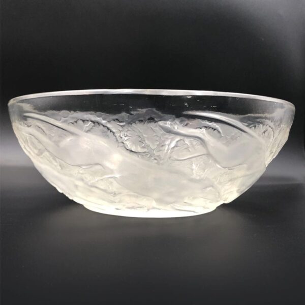 Rene Lalique Art Deco Chiens Bowl C1930