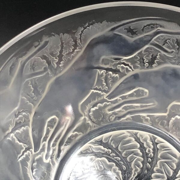 Rene Lalique Art Deco Chiens Bowl C1930