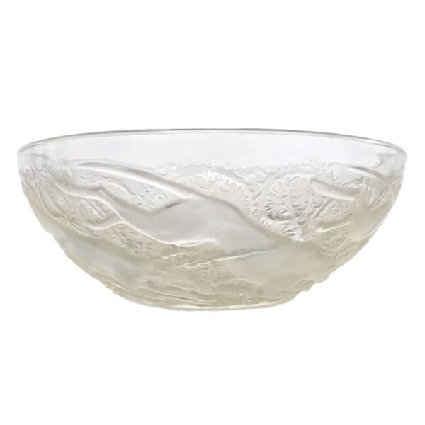 Rene Lalique Art Deco Chiens Bowl C1930