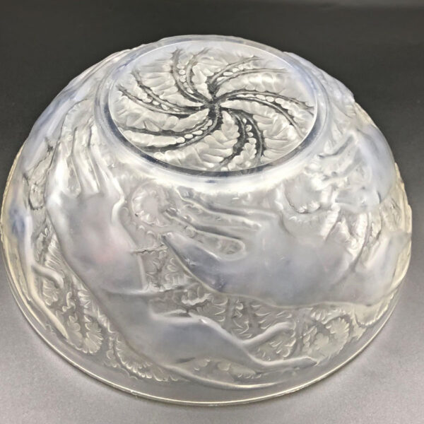 Rene Lalique Art Deco Chiens Bowl C1930 - Clyde on 4th Antiques