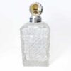 Hallmarked Silver Square Cut Glass Perfume Bottle Chester 1905