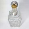 Hallmarked Silver Square Cut Glass Perfume Bottle Chester 1905