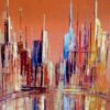 C P Nice Abstract City Of Johannesburg Painting