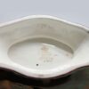 Crown Devon Dark Red Standing Bowl With Enamel Floral Decoration