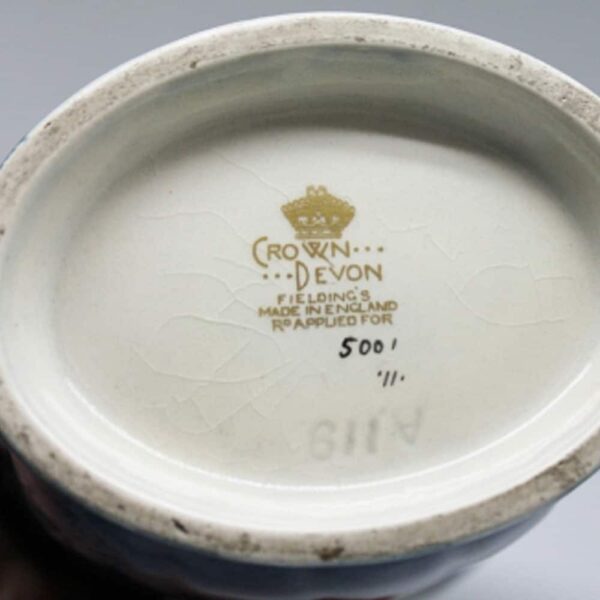 Crown Devon Lustreware Vase Floral Enamel Decoration