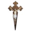 Hand Carved Wooden Christ 0n the Crucifix Wall Mounted 19th