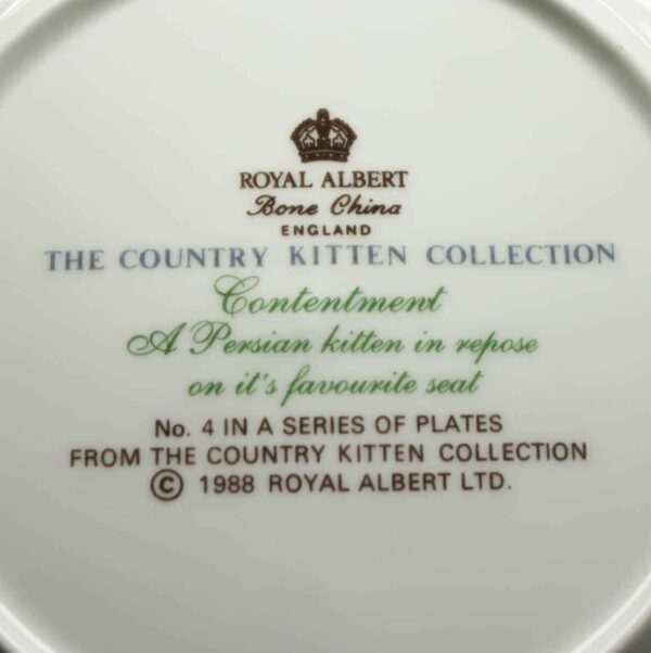 Royal Albert Contentment Kitten Plate