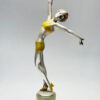 Lorenzl Silvered and Gilt Bronze Figure of a Female Dancer