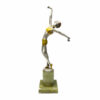 Lorenzl Silvered and Gilt Bronze Figure of a Female Dancer