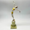 Lorenzl Silvered and Gilt Bronze Figure of a Female Dancer