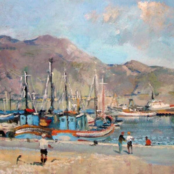 Terence John McCaw Oil on Board of Hout Bay