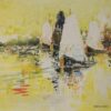 Wellesley Bailey Oil Abstract Yacht Scene