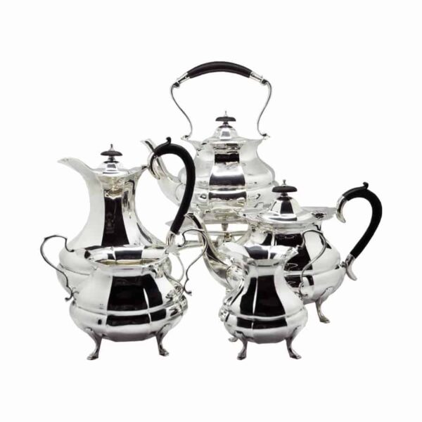 Hallmarked Silver 5 Piece Tea Set Sheffield 1946