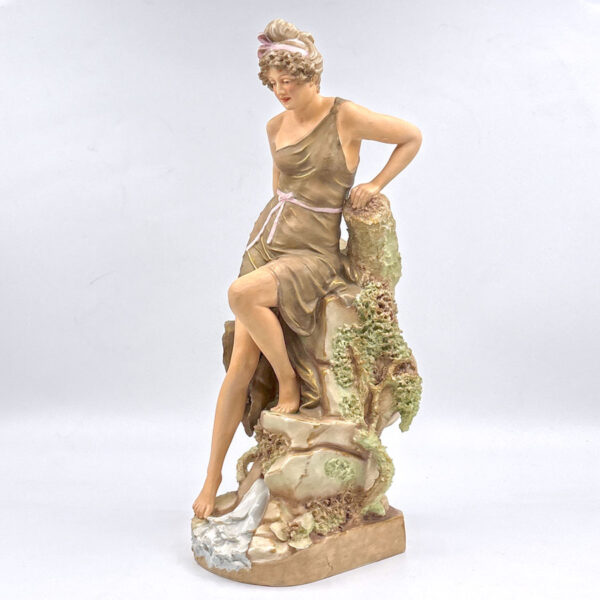 Art-Nouveau-Royal-Dux-Bohemia-Erotic-Diva-Porcelain-Figurine-C1900-1 Art Nouveau Royal Dux Bohemia Erotic Diva Porcelain Figurine
