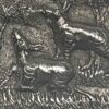 Indian Silver Card Case Animals In Relief