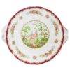 Royal Albert Chelsea Bird Cake Plate Maroon