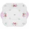 Shelley Pink Flower Cake Plate