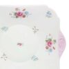 Shelley Pink Flower Cake Plate