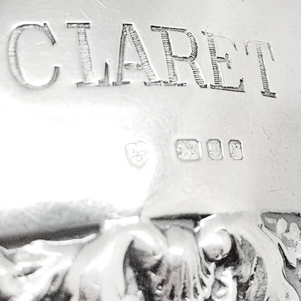 Hallmarked Silver Claret Decanter Label London