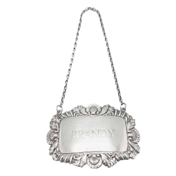 Hallmarked Silver Decanter Brandy Label