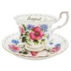 Royal Albert August Poppy Flower of the Month Tea Duo