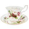 Royal Albert December Christmas Rose Flower of the Month Tea Duo
