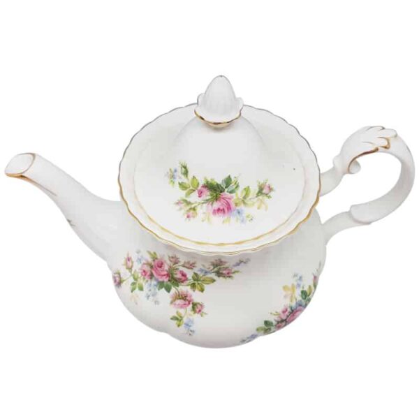 Royal-Albert-Moss-Rose-Teapot-a Royal Albert Moss Rose Tea Pot