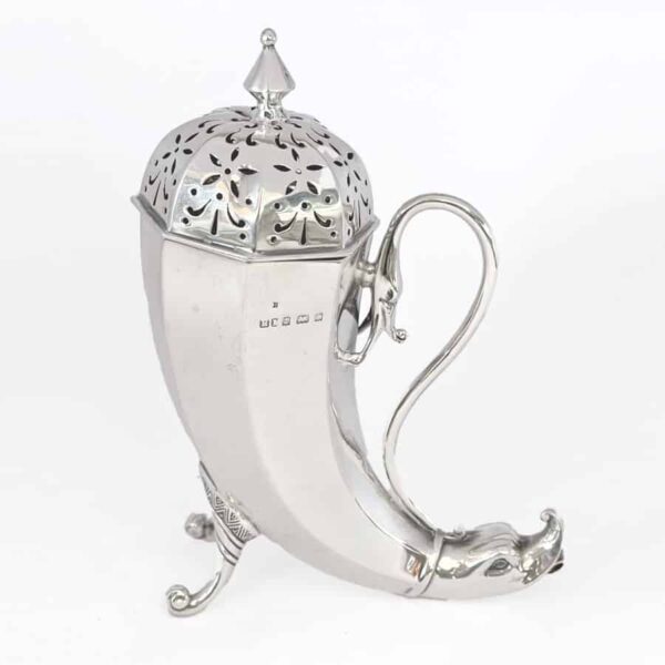 Silver Sugar Castor Birmingham 1904 Dolphin Detail
