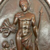 Bronze Wall Plaque Of A Man and Cherub