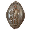 Bronze Wall Plaque Of A Man and Cherub