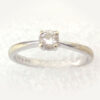 18CT White Gold Solitaire Diamond Ring