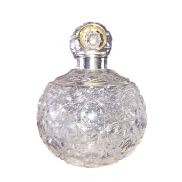 Crystal And Silver Topped Perfume Bottle Rubbed Marks