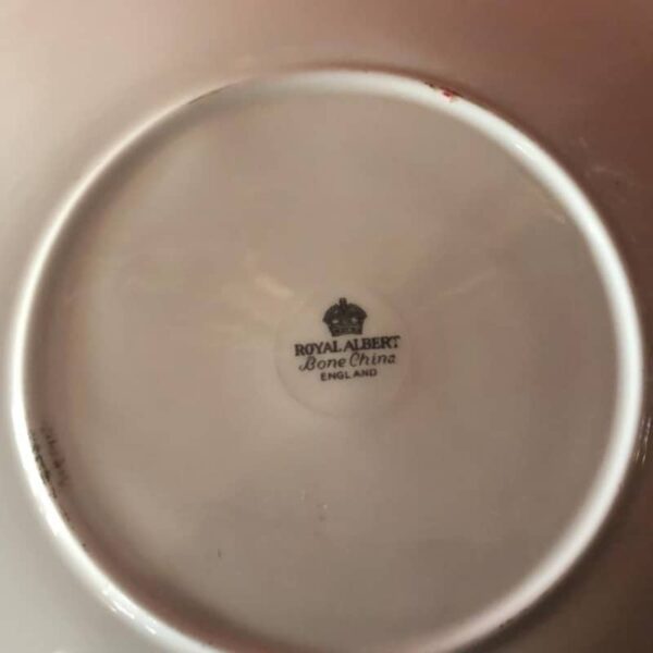 Royal Albert Green and Pink Tea Cake Plate