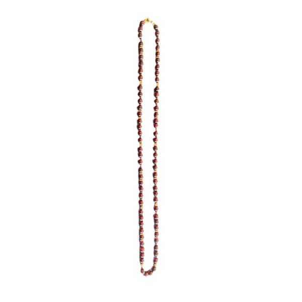 String Of Garnets With 9 Carat Gold Beads