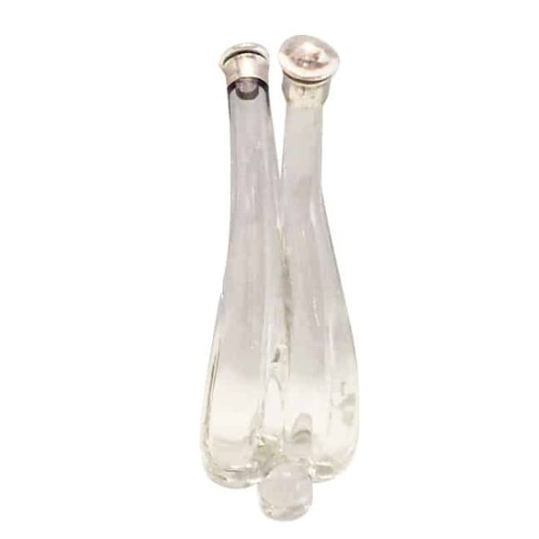 Vinegar and Oil Dispenser Bottle With Birmingham Silver Mounts