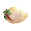 Carlton Ware Foxglove Large Leaf Dish On Yellow Ground