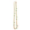 18 Carat Gold Muff Chain With Jade Beads